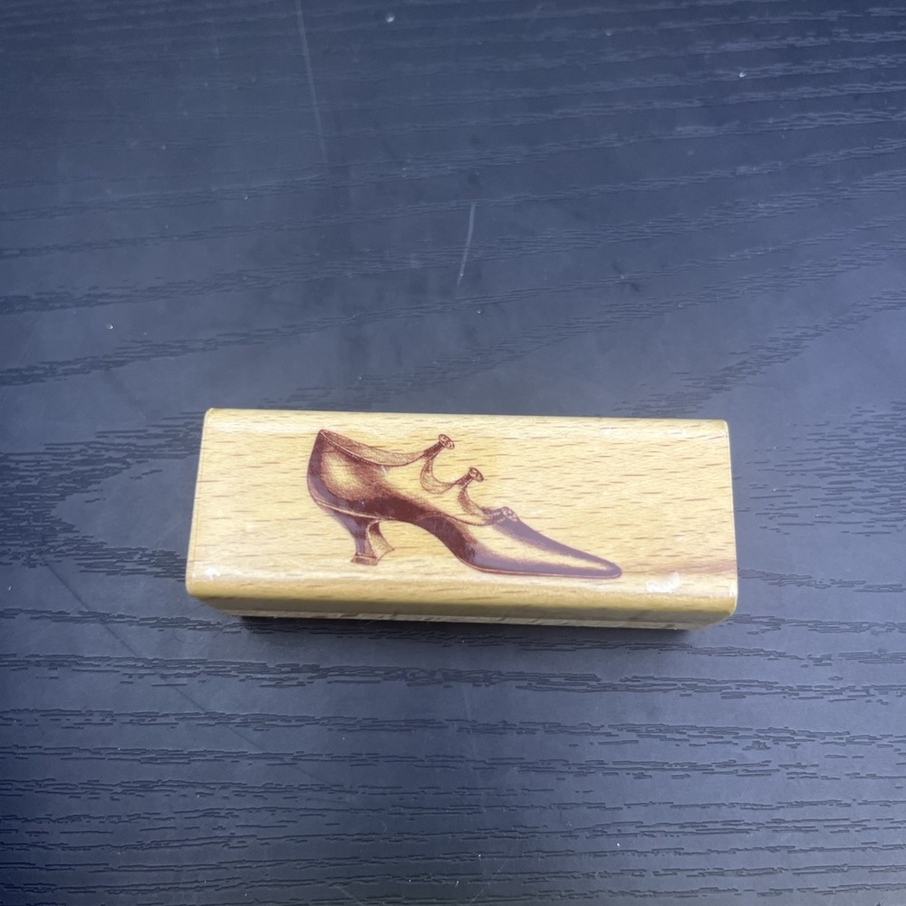 Antique Style Shoe Rubber Embossing Stamp Fashion Card‎ Making Craft